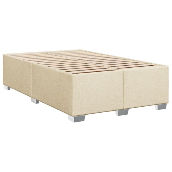 kontinentalseng med madras 80x200 cm stof cremefarvet