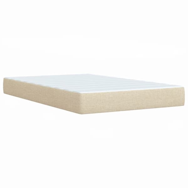 kontinentalseng med madras 80x200 cm stof cremefarvet
