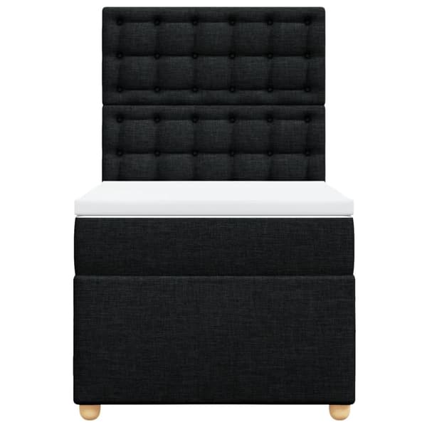 kontinentalseng med madras 80x200 cm stof sort