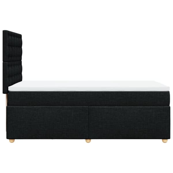 kontinentalseng med madras 80x200 cm stof sort