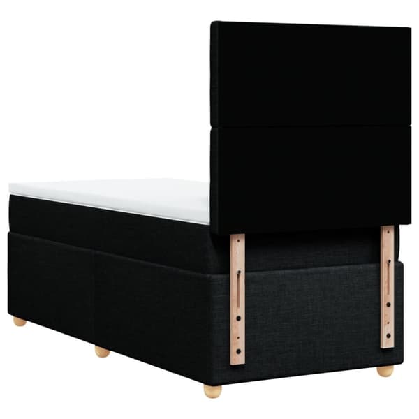 kontinentalseng med madras 80x200 cm stof sort