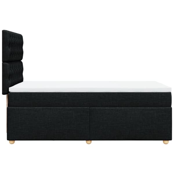 kontinentalseng med madras 80x200 cm stof sort