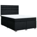 Miniatyrbillede 3 af 10: kontinentalseng med madras 140x200 cm stof sort