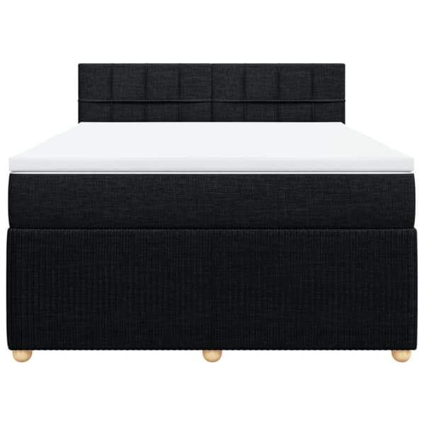 kontinentalseng med madras 160x200 cm stof sort