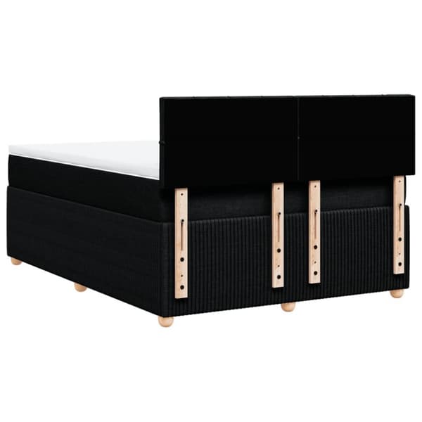 kontinentalseng med madras 160x200 cm stof sort