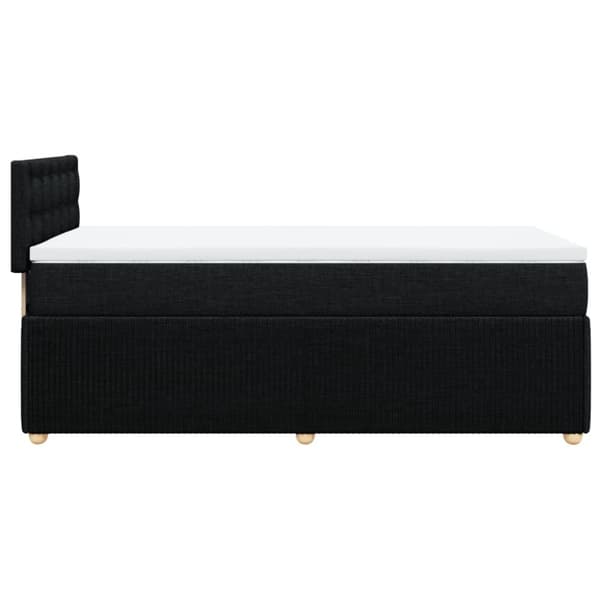 kontinentalseng med madras 100x200 cm stof sort