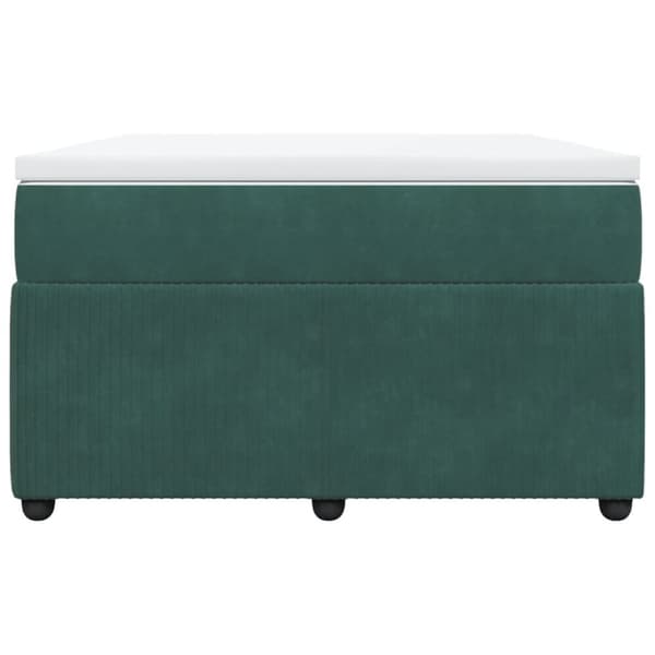 Ramsäng med madrass mörkgrön 120x190 cm sammet