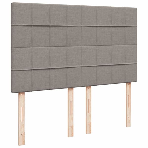 Mannermainen sänky patjalla, taupe, kangas, 140x200 cm