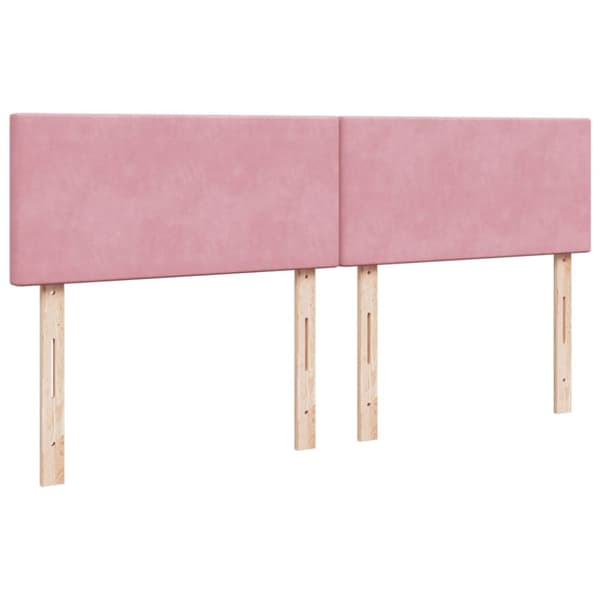 kontinentalseng med madras 200x200 cm fløjl lyserød