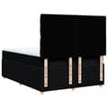 Miniatyrbillede 6 af 10: kontinentalseng med madras 140x190 cm stof sort