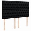 Miniatyrbillede 7 af 10: kontinentalseng med madras 140x190 cm stof sort