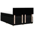 Miniatyrbillede 8 af 10: kontinentalseng med madras 140x200 cm stof sort