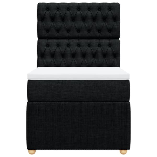 kontinentalseng med madras 80x200 cm stof sort