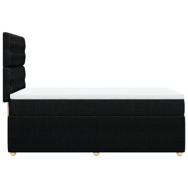 kontinentalseng med madras 80x200 cm stof sort