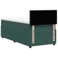 Miniatyrbillede 10 af 10: kontinentalseng med madras 80x200 cm fløjl mørkegrøn