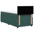 Miniatyrbillede 10 af 10: kontinentalseng med madras 90x200 cm fløjl mørkegrøn