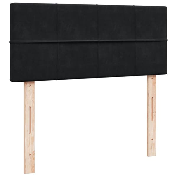 kontinentalseng med madras 120x190 cm velour sort