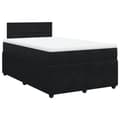 Miniatyrbillede 2 af 10: kontinentalseng med madras 120x190 cm velour sort