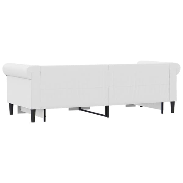 Dagbädd utdragbar vit 90x200 cm konstläder