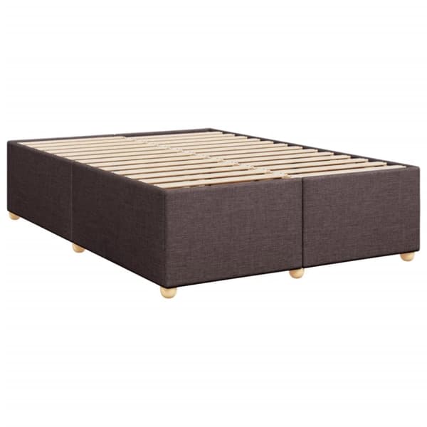 sengeramme uden madras 140x190 cm stof mørkebrun