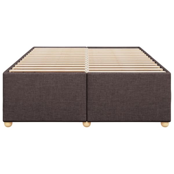 sengeramme uden madras 140x190 cm stof mørkebrun
