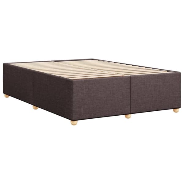 sengeramme uden madras 140x190 cm stof mørkebrun