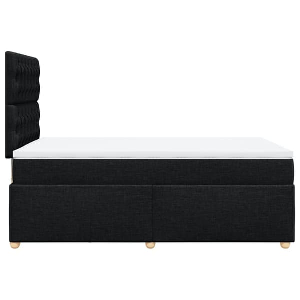 Ramsäng med madrass svart 120x190 cm tyg