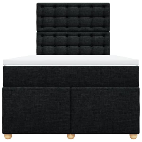 Ramsäng med madrass svart 120x190 cm tyg