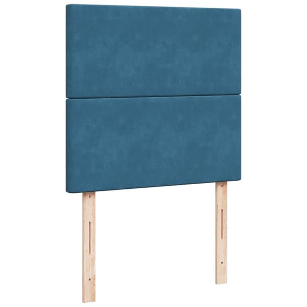 kontinentalseng med madras 90x190 cm fløjl blå