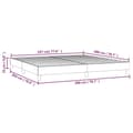 Miniatyrbillede 9 af 9: sengeramme 200x200 cm stof sort
