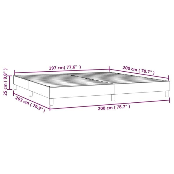 sengeramme 200x200 cm stof sort