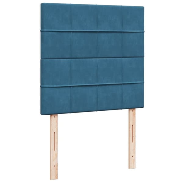 kontinentalseng med madras 90x200 cm fløjl mørkeblå