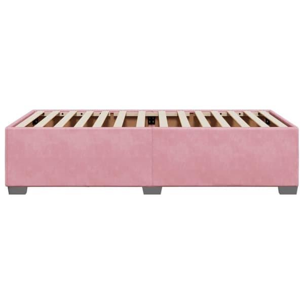 sengeramme 80x200 cm fløjl pink