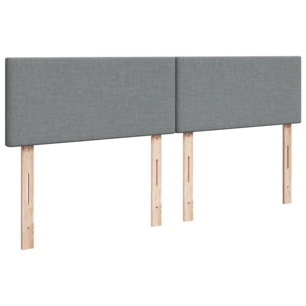 Ramsäng med madrass ljusgrå 200x200 cm tyg