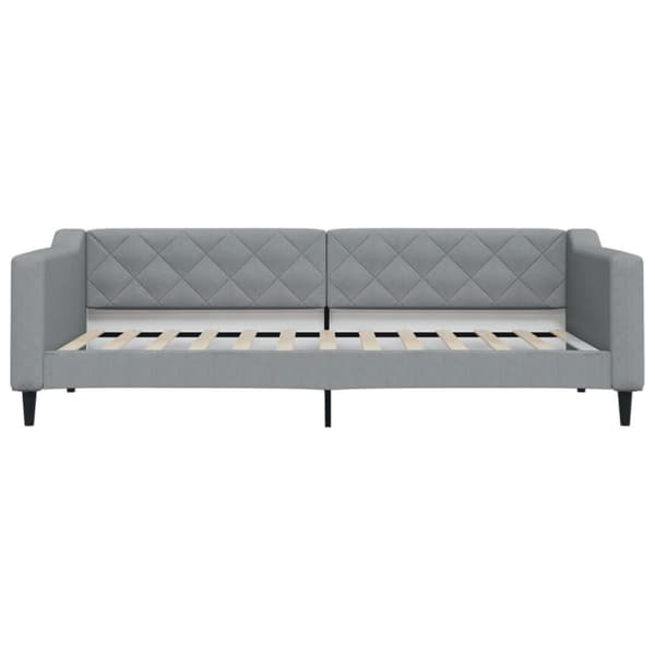 daybed med madras 90x200 cm stof lysegrå