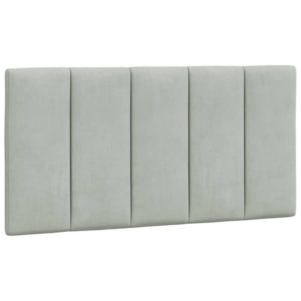 seng med madras 100x200 cm velour lysegrå