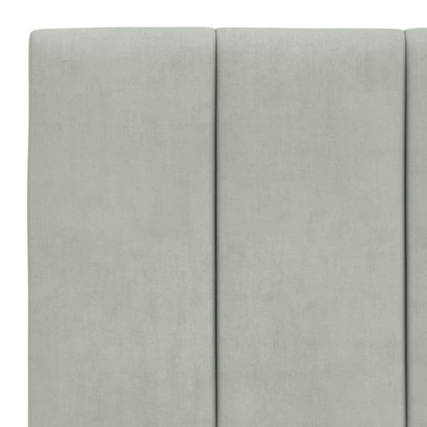 seng med madras 100x200 cm velour lysegrå