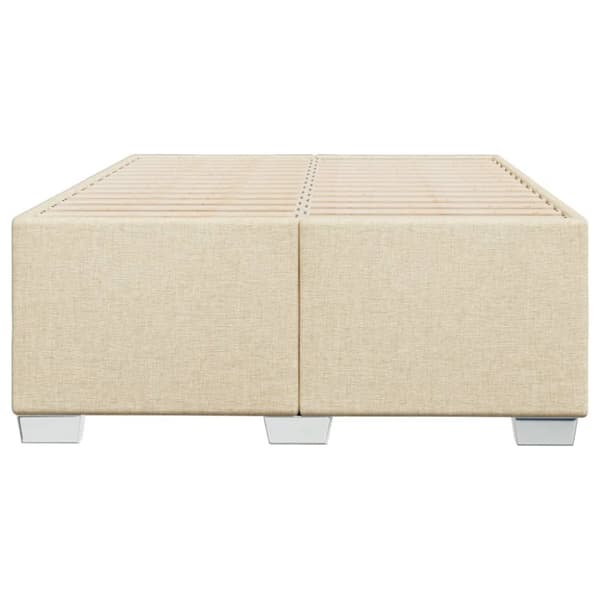 sengeramme 120x200 cm stof cremefarvet