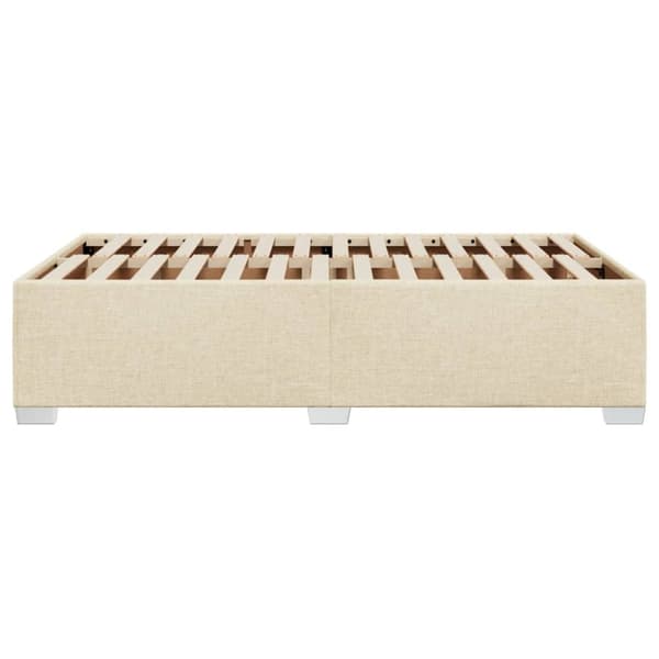 sengeramme 120x200 cm stof cremefarvet