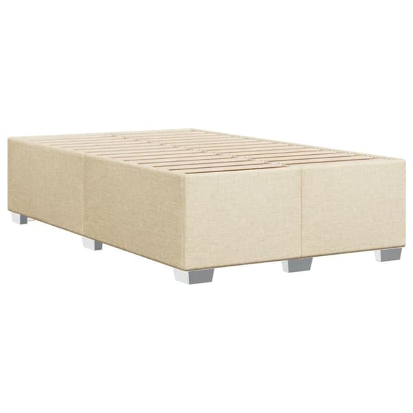 sengeramme 120x200 cm stof cremefarvet