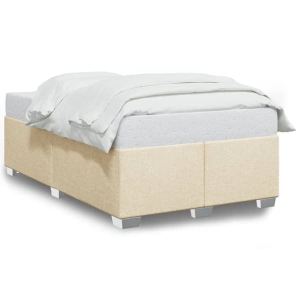 sengeramme 120x200 cm stof cremefarvet