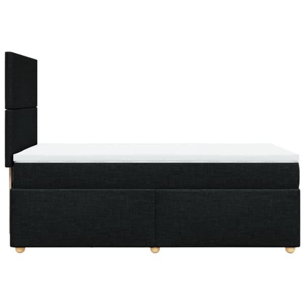 kontinentalseng med madras 90x200 cm stof sort