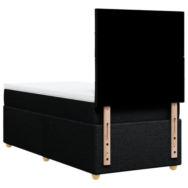 kontinentalseng med madras 100x200 cm stof sort