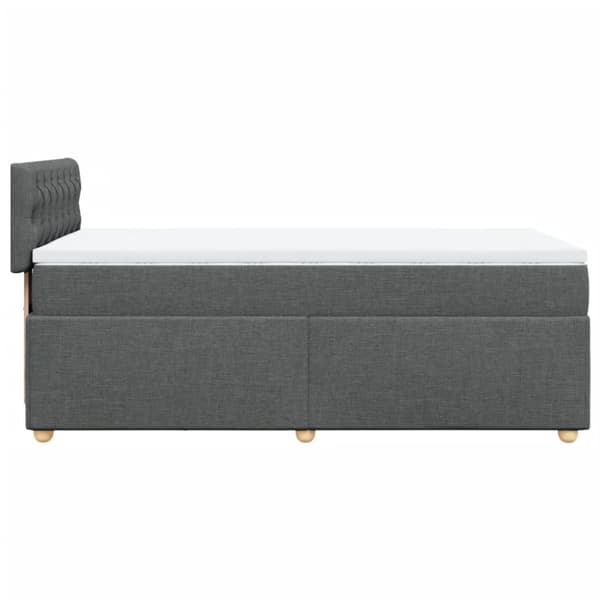 kontinentalseng med madras 90x190 cm stof mørkegrå