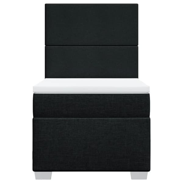 kontinentalseng med madras 100x200 cm stof sort
