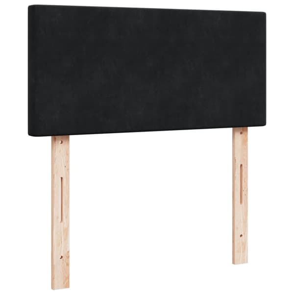 kontinentalseng med madras 90x200 cm fløjl sort