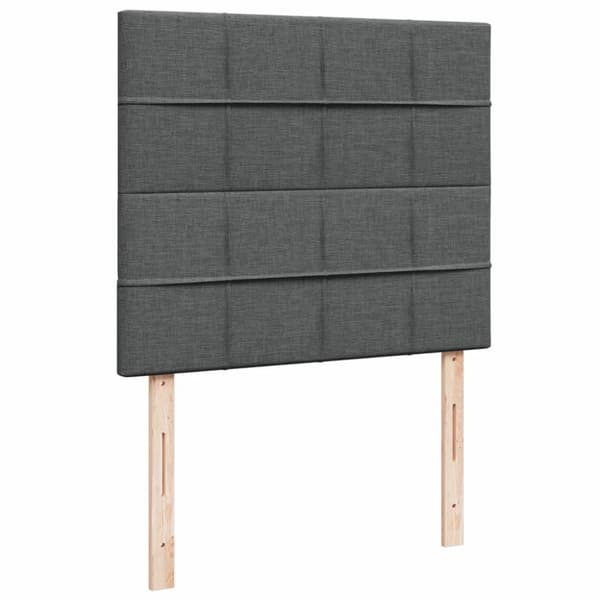 Ramsäng med madrass mörkgrå 120x190 cm tyg