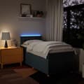 Miniatyrbillede 5 af 10: kontinentalseng med madras 90x200 cm stof blå