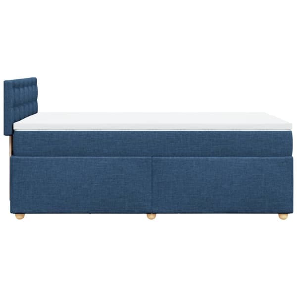kontinentalseng med madras 90x200 cm stof blå