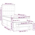Miniatyrbillede 8 af 8: kontinentalseng med madras 100x200 cm stof gråbrun